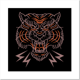 hungry tiger Posters and Art